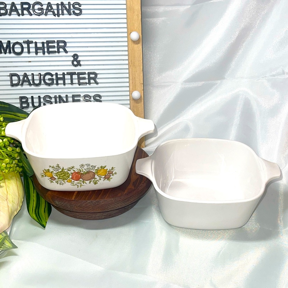 Corning Ware Spice of Life P-43-B & P-41-B Baking Dish Set Vintage
